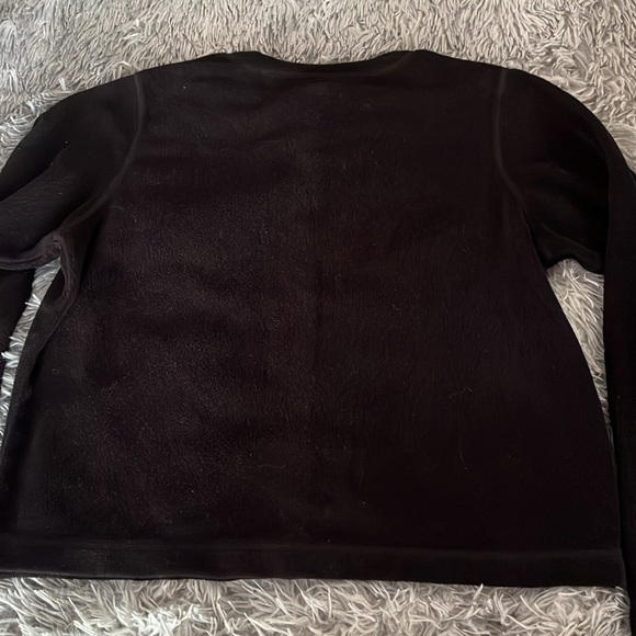 Black cardigan 2 French terry knit fleece M L pearl buttons classic Mod-O-Doc - Picture 5 of 5